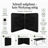Outdoor Klapptisch 180 cm Schwarz – klappbar und wetterfest, Ansicht 2