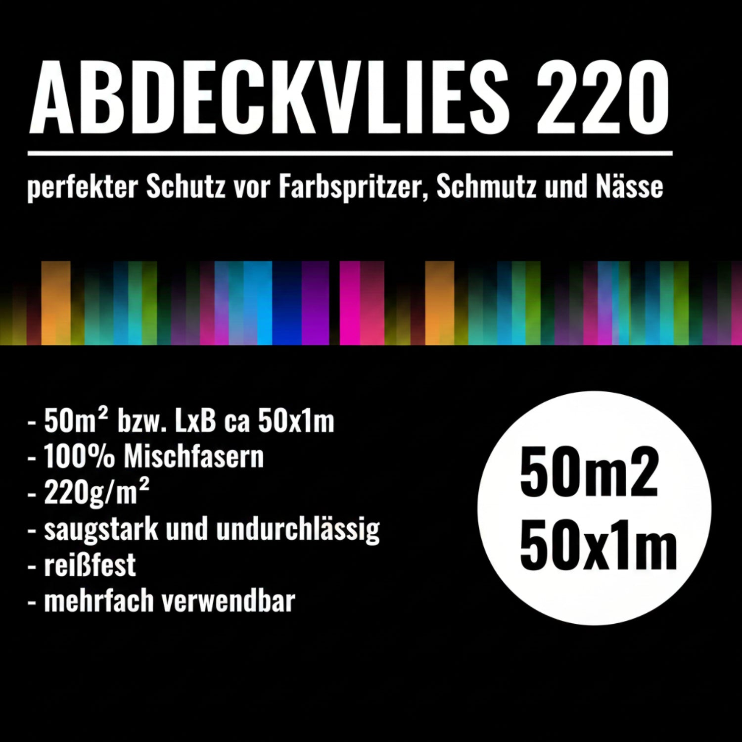 Abdeckvlies 220 g/m² Logo – Arttribute Bauhilfsmittel