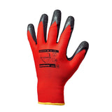 GripMaster – Polyester rot mit schwarzer Latex-Beschichtung