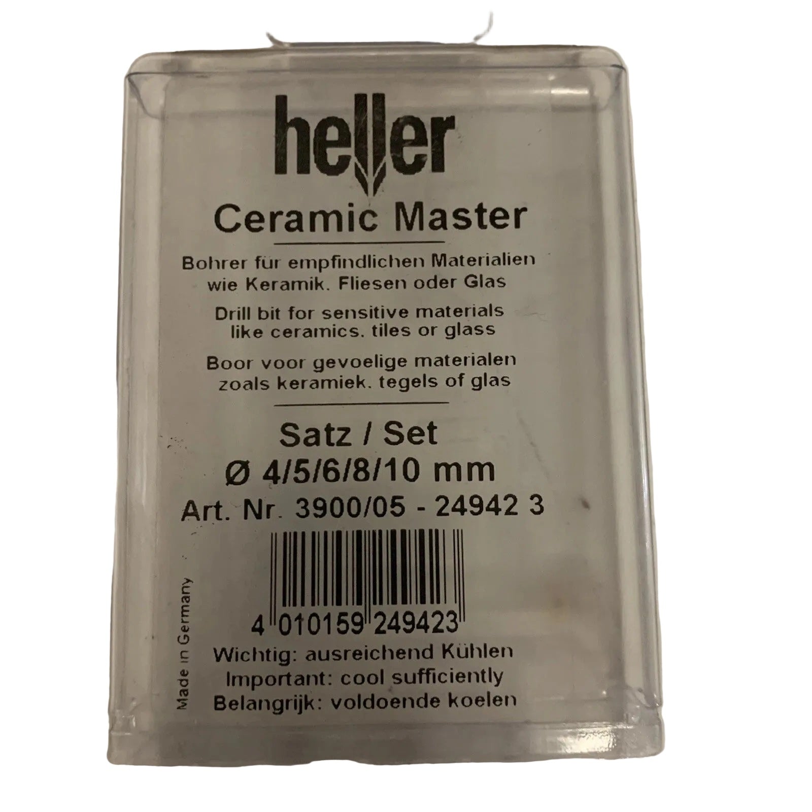 HELLER Glasbohrer Ceramicmaster-Satz 5-teilig 4/5/6/8/10mm